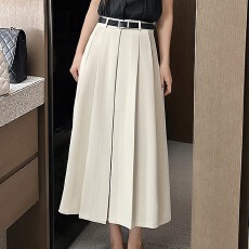 批发西装半身裙<b class='q'>女士</b>2026夏季新款高腰韩版a字工作裙小个子显瘦百褶裙