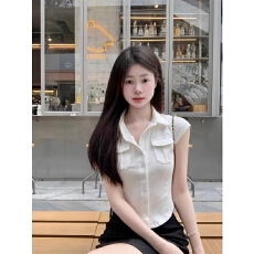 批发官图+原版做法<b class='q'>短袖</b>T恤女夏季修身打底衫短款衬衫