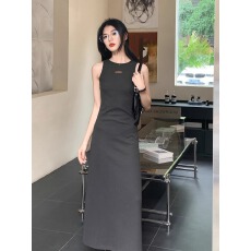 批发性感辣妹包臀长裙高级感修身内搭背心连衣裙收腰显瘦裙子