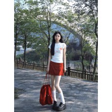 1*1纯棉 常规款 正肩短袖 高弹力新款夏季修身显瘦洋气上衣