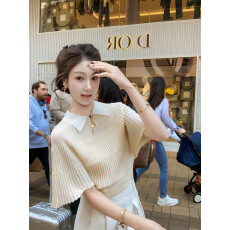 批发斗篷式设计感短袖t恤女夏季2026<b class='q'>新款</b>内搭<b class='q'>打底衫</b>气质修身显瘦上衣