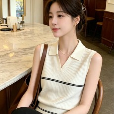 批发2026年夏季新款白色韩版休闲基础针织背心女显瘦上衣时尚无袖百搭