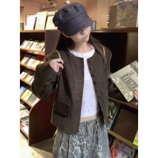 批发法式复古小香风圆领<b class='q'>长袖</b>西装外套女秋季简约百搭气质休闲开衫上衣