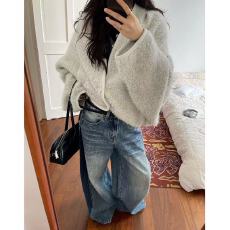 韩系chic慵懒宽松外套女秋冬新款巨好看休闲通勤百搭长袖开衫上衣