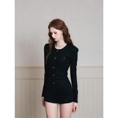 批发叛逆富家千金 法式小香风一体式连<b class='q'>衣裤</b>弹力修身<b class='q'>连体</b>衣