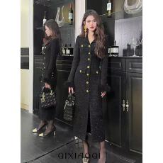 批发法式绝美小裙高级感超好看正式场合气质香风<b class='q'>黑色</b><b class='q'>连衣裙</b>子女秋冬