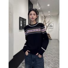 批发<b class='q'>时尚</b>秋冬高级感费尔岛风提花圆领针织衫女韩系氛围感减龄百搭毛衣