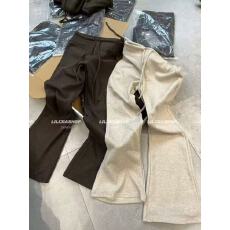 批发韩版简约通勤裤子2026春秋新款休闲裤高腰显瘦抽绳百搭纯色微喇裤