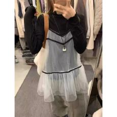 批发2026春季新款透视叠穿屁帘裙女百搭气质<b class='q'>网纱</b>吊带<b class='q'>连衣裙</b>