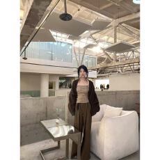 批发三件套女2026春季新款慵懒风长袖毛衣开衫针织吊带背心高腰阔腿裤