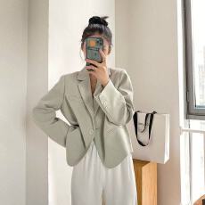 批发短款西装外套女2026年春秋时尚新款小个子休闲洋气宽松小西服上衣