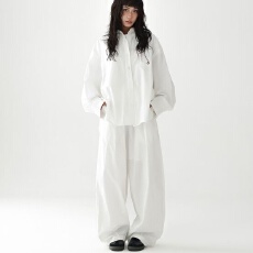 批发宽松<b class='q'>衬衫</b>套<b class='q'>装</b>2026年春秋季新款时尚长袖上衣+宽松休闲阔腿长<b class='q'>裤</b>潮