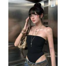 批发hotgirl美式辣妹性感<b class='q'>百搭</b>抹胸连体塑身衣女夏紧身内搭打底上衣