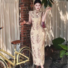 批发超仙温柔2026新中式国风气质订婚礼服绣花旗袍女早秋夏显瘦连衣裙