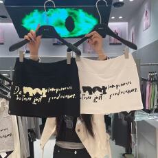 批发有内衬韩版2026新款辣妹显瘦百搭字母印花<b class='q'>女</b>外穿弹力裤裙短裙