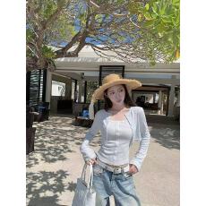 批发韩系<b class='q'>短款</b>花边排扣吊带背心女夏季新款长袖碎花<b class='q'>开衫</b>上衣套装两件套