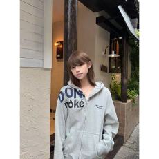 批发美式辣妹风字母印花连帽卫衣<b class='q'>女</b>秋季2026<b class='q'>新款</b>修身短款休闲开衫外套