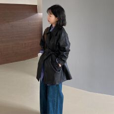 批发黑色皮衣外套女2024年春秋新款高级感夹克今年流行短款小个子美式