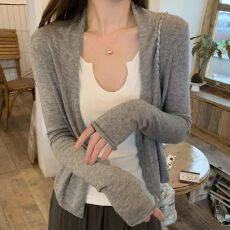 批发出大货 温柔针织衫女装夏季开衫薄款休闲防晒外套长袖外搭小上衣