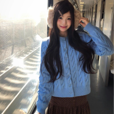 批发出大货 <b class='q'>开衫</b>外穿毛衣女春季宽松外套显瘦松弛感原宿风休闲针织衫