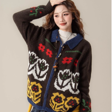 批发出大货 2026年春季针织<b class='q'>开衫</b>女韩版新款慵懒高级感宽松毛衣外套