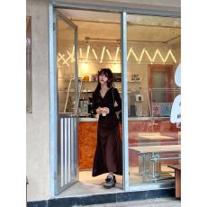 批发出大货 <b class='q'>连衣裙</b>2025秋季新款长袖修身显瘦裙子气质休闲长裙子