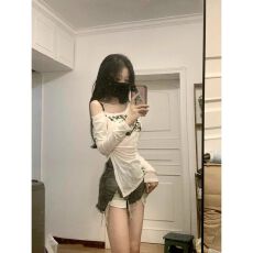 批发出大货 纯欲性感<b class='q'>不规则</b>开叉镂空T恤防晒罩衫