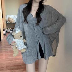 批发出大货 防晒开衫女<b class='q'>长袖</b>夏季外搭薄款宽松透气上衣微透空调衫