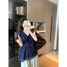 批发出大货 V领小飞袖<b class='q'>衬衫</b>女装夏季减龄别致<b class='q'>宽松</b>显瘦上衣