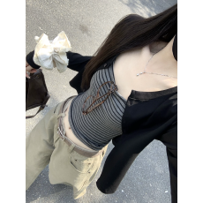 批发出大货 女秋季气质长袖<b class='q'>开衫</b>短款外套两件套