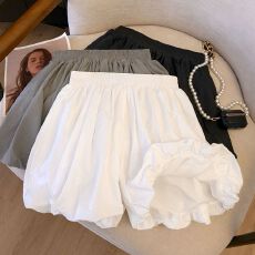 批发出大货 <b class='q'>高腰</b>显瘦花苞<b class='q'>短裤</b>女夏季薄款百搭蓬蓬裤阔腿裤