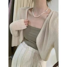 批发出大货 针织防晒<b class='q'>开衫</b>女薄款披肩夏季配吊带连衣裙外搭罩衫上衣