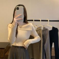 韩系针织打底衫女秋冬内搭毛衣今年流行爆款甜辣上衣