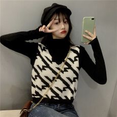 批发套装时尚早秋2026新款毛衣秋季马甲背心女百搭针织上衣<b class='q'>两件套</b>