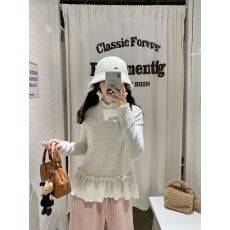 批发法式甜美<b class='q'>可爱</b>满印波点荷叶花边秋冬季新款内搭长袖上衣韩