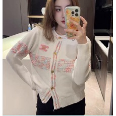 批发高品质推荐 小香风彩色提花开衫毛衣显瘦百搭上衣气质减龄<b class='q'>针织衫</b>
