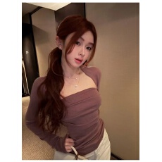 批发FORNI/YOYO 知性力 Sk*ms同款辣妹定纺黄金羊毛修身打底针织衫女