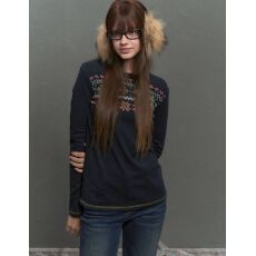 批发NECY 费尔岛印花长袖女秋冬季慵懒舒适内搭打底衫修身显瘦外穿上