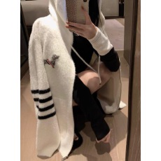 批发三标齐全  潮牌小狗四条杠仿貂毛连帽卫衣女宽松小众时尚开衫外套