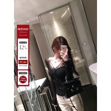 批发杜总家 夜莺与玫瑰*原创气质性感蕾丝拼接内搭长袖气质百搭上衣