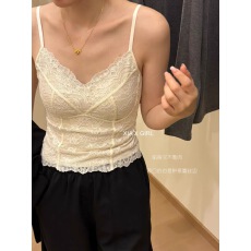 批发FULL OF CHARM 纯欲蕾丝<b class='q'>吊带</b>背心女内搭美背一体打底带胸垫小胸