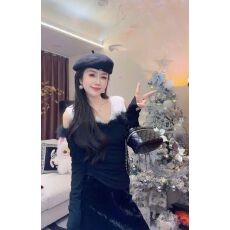 批发红色一字肩气质辣妹毛边针织衫女装春季新款性感过年漂亮打底上衣