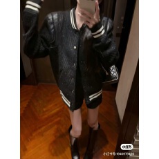 批发美式黑色加厚棒球服短款毛呢夹克小个子外套上衣女士秋冬薄款棉服