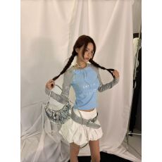 批发美式插肩长袖t恤女秋季新款涂鸦印花内搭打底衫修身显瘦辣妹<b class='q'>上衣</b>