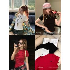 Okaaay闲趣小马简约百搭刺绣T恤