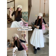 批发半高领打底衫女2026年新款春季黄色五分<b class='q'>袖</b>内搭高级感修身中<b class='q'>袖</b><b class='q'>上衣</b>