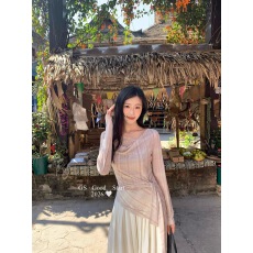 批发GS.GOOD START2026十三行早春款格外心动设计巨显瘦法式纯欲<b class='q'>小衫</b>