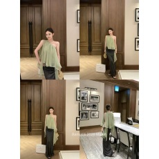 批发板栗可可Bankelili'<b class='q'>轻纱</b>漫舞'干皱丝不规则荷叶边上衣