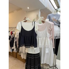 批发2026年夏季新款韩版<b class='q'>宽松</b>减龄两件套短袖T恤衫加波点娃娃吊带上衣