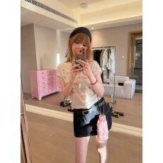 批发桃吱吱时尚气质百搭<b class='q'>套装</b>修身显瘦T恤
